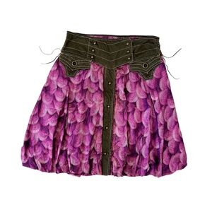Funky Purple Silk Skirt